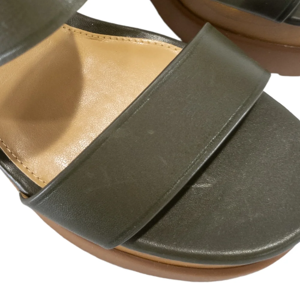 Michael Kors Rhett Platform Lug Sole Green Cushioned Dress Sandals -7.5 - Picture 7 of 7